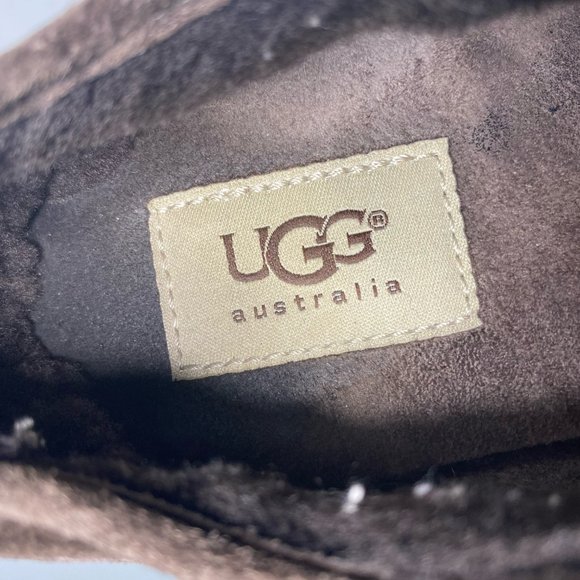 Ugg Australia Womens Size 6.5 Brown Suede Evera Sneakers Sheepskin Lining Casual - Picture 8 of 11